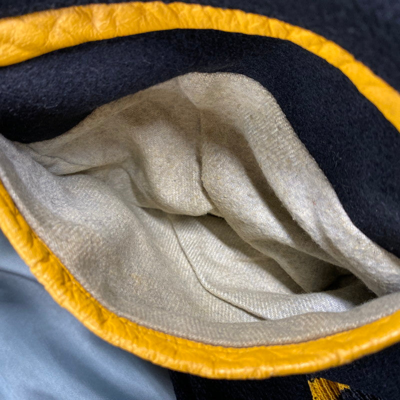 【現状渡し品】【メンズ】 OLIVER BROS オリバーブロス STADIUM JACKET スタジアムジャケット スタジャン アウター 146-260301-tt-07-izu サイズ：S カラー：ブラック×イエロー 万代Net店