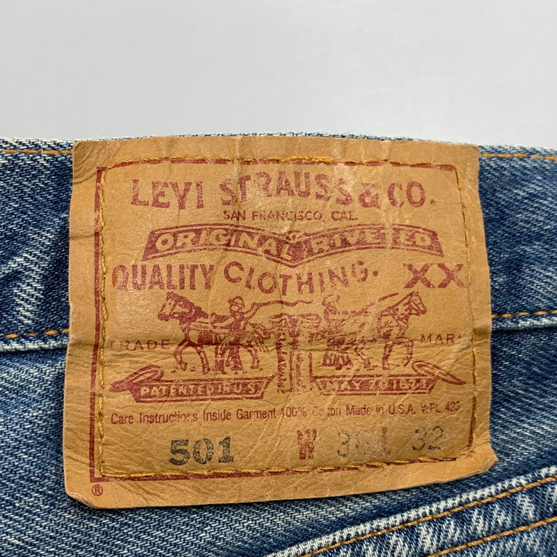 【中古品】【メンズ】 DENIM PANTS 501-6182 デニムパンツ 刻印501 USA製 ジーンズ ボトムス 157-260301-as-21-izu サイズ：36×32 カラー：インディゴ 万代Net店