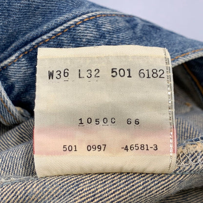 【中古品】【メンズ】 DENIM PANTS 501-6182 デニムパンツ 刻印501 USA製 ジーンズ ボトムス 157-260301-as-21-izu サイズ：36×32 カラー：インディゴ 万代Net店