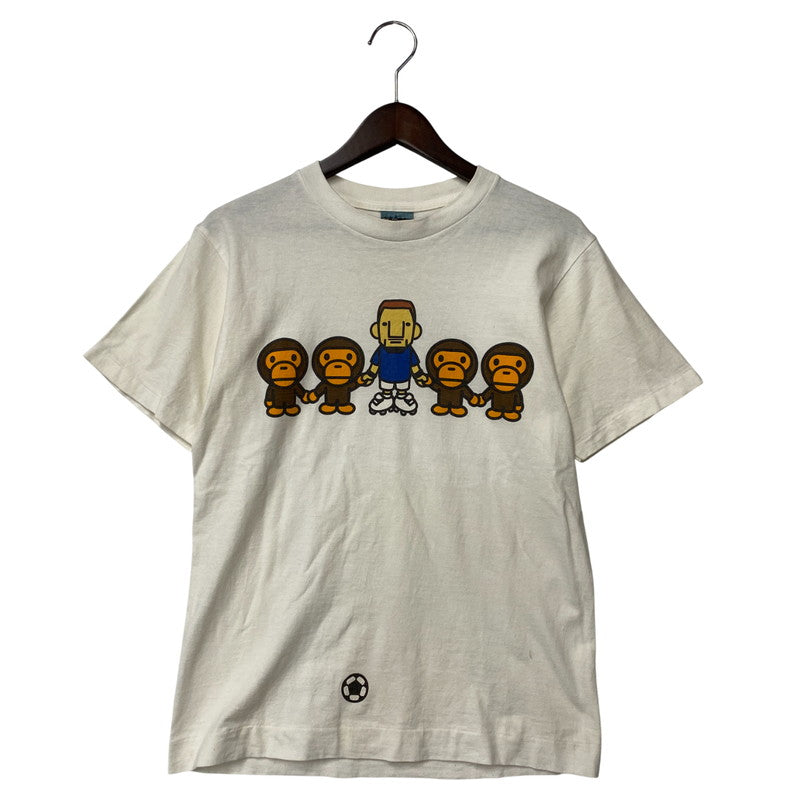 【中古品】【メンズ】 BABY MILO SS TEE ベイビーマイロ ショートスリーブ Tシャツ 中田英寿 半袖 トップス 142-260306-as-06-izu サイズ：S カラー：ホワイト 万代Net店