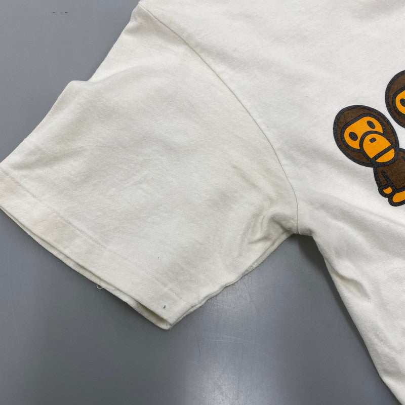 【中古品】【メンズ】 BABY MILO SS TEE ベイビーマイロ ショートスリーブ Tシャツ 中田英寿 半袖 トップス 142-260306-as-06-izu サイズ：S カラー：ホワイト 万代Net店