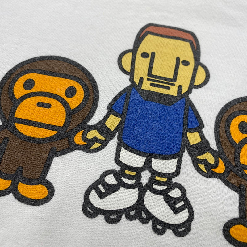 【中古品】【メンズ】 BABY MILO SS TEE ベイビーマイロ ショートスリーブ Tシャツ 中田英寿 半袖 トップス 142-260306-as-06-izu サイズ：S カラー：ホワイト 万代Net店