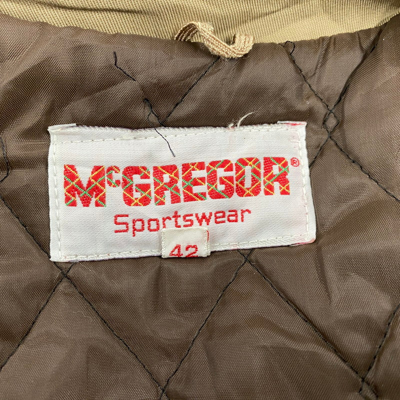 【中古品】【メンズ】 MCGREGOR SPORTSWEAR マックレガー TALON ZIP QUILTING LINER ZIP UP JACKET キルティングライナー ジップアップ ジャケット 146-260301-as-14-izu サイズ：42 カラー：ベージュ 万代Net店