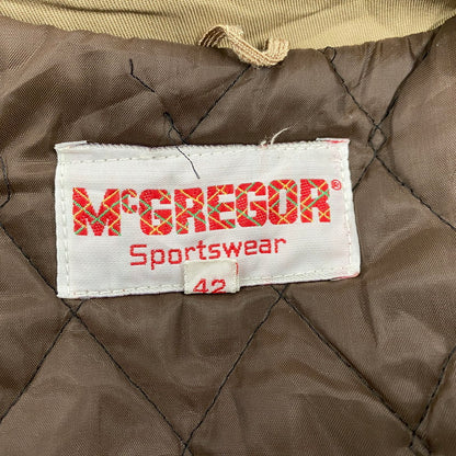 【中古品】【メンズ】 MCGREGOR SPORTSWEAR マックレガー TALON ZIP QUILTING LINER ZIP UP JACKET キルティングライナー ジップアップ ジャケット 146-260301-as-14-izu サイズ：42 カラー：ベージュ 万代Net店