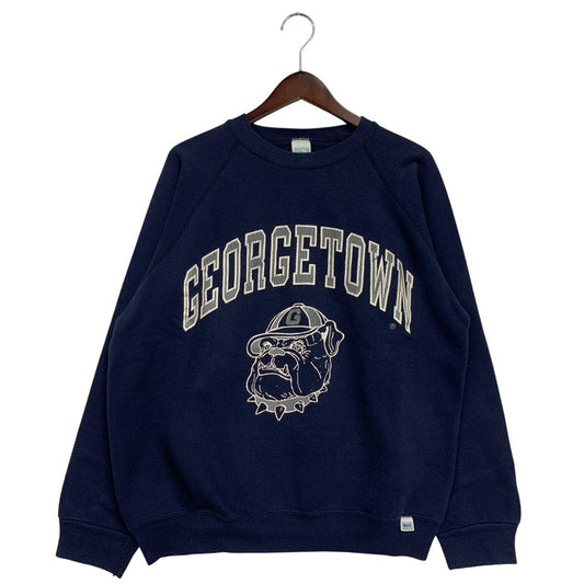 【中古品】【メンズ】 DISCUS ATHLETIC ディスカス アスレチック GEORGETOWN RAGLAN SWEAT SHIRT ジョージタウン ラグラン スウェット シャツ トップス トレーナー 146-260308-ya-03-izu サイズ：下記参照 カラー：ネイビー 万代Net店