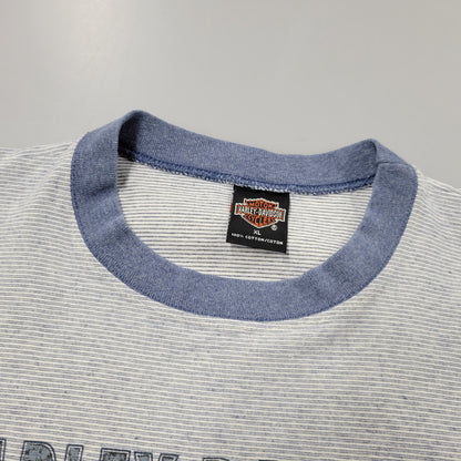 【中古品】【メンズ】 RINGERNECK BORDER SS TEE リンガーネック ボーダー ショートスリーブ Tシャツ 半袖 146-260302-kh-08-izu サイズ：XL カラー：グレー×ブルー 万代Net店