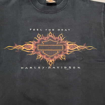 【中古品】【メンズ】 FLAME PRINT LS TEE フレイム プリント ロングスリーブ Tシャツ 長袖 146-260302-kh-09-izu サイズ：M カラー：ブラック 万代Net店