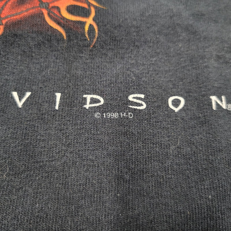 【中古品】【メンズ】 FLAME PRINT LS TEE フレイム プリント ロングスリーブ Tシャツ 長袖 146-260302-kh-09-izu サイズ：M カラー：ブラック 万代Net店