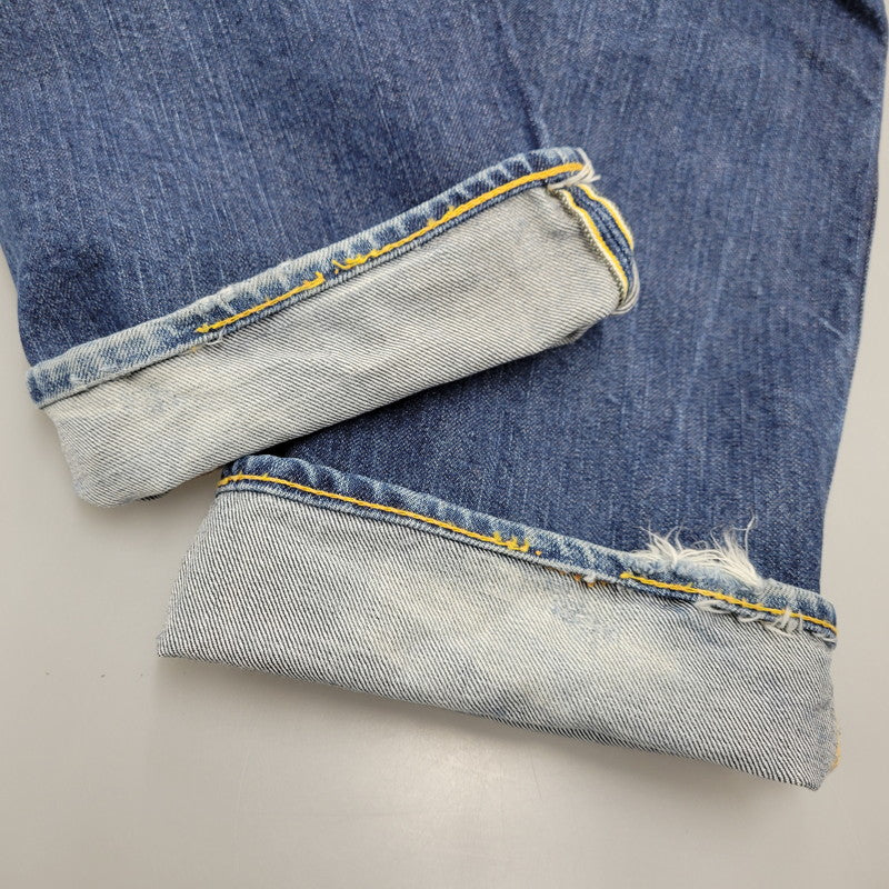 【中古品】【メンズ】 EVISU LOT 9000 エヴィス Wカモメ PRINT DENIM PANTS プリントデニムパンツ ボトムス ズボン 156-260302-tt-01-izu サイズ：32×34 カラー：インディゴ 万代Net店
