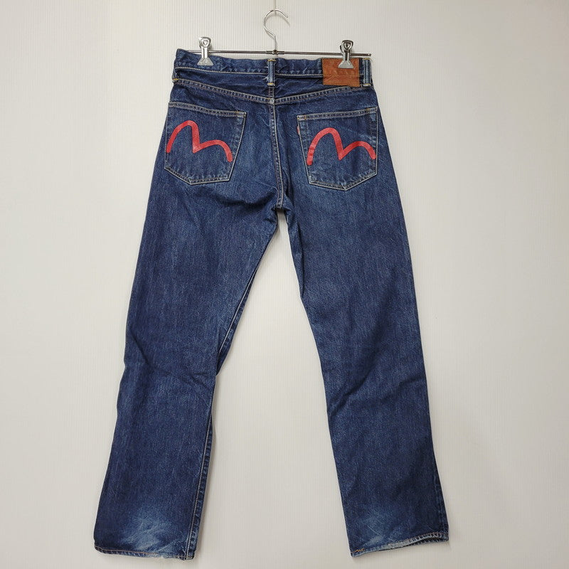 【中古品】【メンズ】 EVISU LOT 9000 エヴィス Wカモメ PRINT DENIM PANTS プリントデニムパンツ ボトムス ズボン 156-260302-tt-01-izu サイズ：32×34 カラー：インディゴ 万代Net店