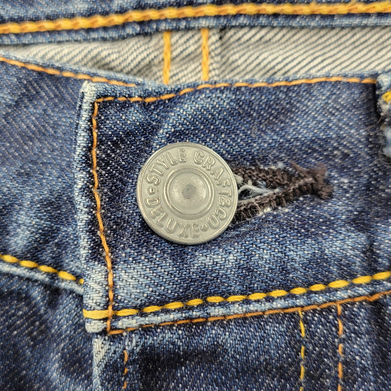 【中古品】【メンズ】 EVISU LOT 9000 エヴィス Wカモメ PRINT DENIM PANTS プリントデニムパンツ ボトムス ズボン 156-260302-tt-01-izu サイズ：32×34 カラー：インディゴ 万代Net店