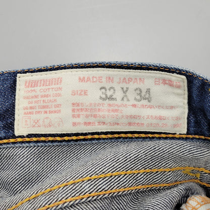 【中古品】【メンズ】 EVISU LOT 9000 エヴィス Wカモメ PRINT DENIM PANTS プリントデニムパンツ ボトムス ズボン 156-260302-tt-01-izu サイズ：32×34 カラー：インディゴ 万代Net店