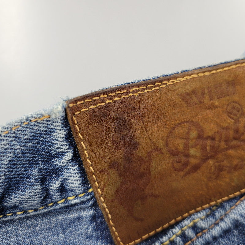 【中古品】【メンズ】 SIOTANI BROTHERS 塩谷ブラザーズ 水牛パッチ Wカモメ PRINT DENIM SHORTS プリント デニム ショーツ ショートパンツ ボトムス 156-260302-kh-14-izu サイズ：30 カラー：インディゴ 万代Net店