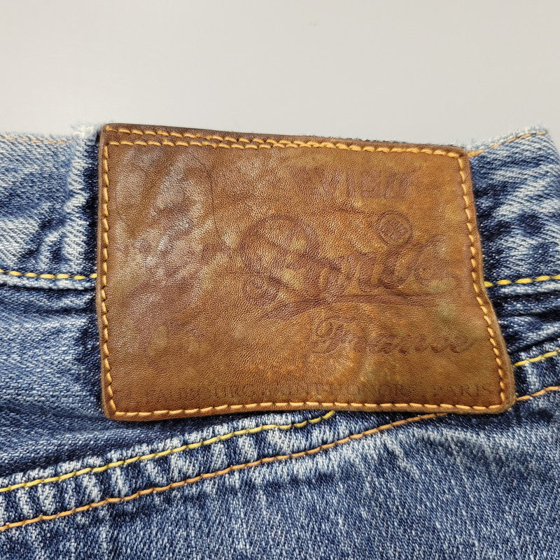 【中古品】【メンズ】 SIOTANI BROTHERS 塩谷ブラザーズ 水牛パッチ Wカモメ PRINT DENIM SHORTS プリント デニム ショーツ ショートパンツ ボトムス 156-260302-kh-14-izu サイズ：30 カラー：インディゴ 万代Net店