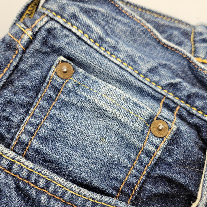 【中古品】【メンズ】 EVISU SIOTANI BROTHERS エヴィス 塩谷ブラザーズ 水牛パッチ PRINT DENIM SHORTS プリントデニムショーツ ボトムス ズボン 156-260302-tt-03-izu サイズ：30 カラー：インディゴ 万代Net店