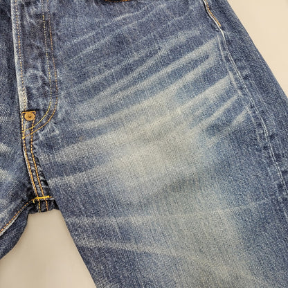 【中古品】【メンズ】 EVISU SIOTANI BROTHERS エヴィス 塩谷ブラザーズ 水牛パッチ PRINT DENIM SHORTS プリントデニムショーツ ボトムス ズボン 156-260302-tt-03-izu サイズ：30 カラー：インディゴ 万代Net店