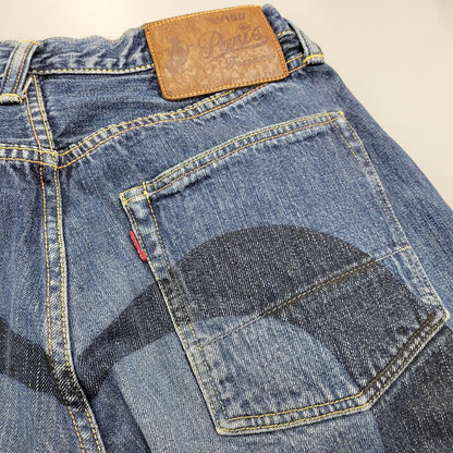 【中古品】【メンズ】 EVISU SIOTANI BROTHERS エヴィス 塩谷ブラザーズ 水牛パッチ PRINT DENIM SHORTS プリントデニムショーツ ボトムス ズボン 156-260302-tt-03-izu サイズ：30 カラー：インディゴ 万代Net店
