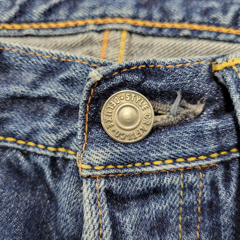 【中古品】【メンズ】 EVISU SIOTANI BROTHERS エヴィス 塩谷ブラザーズ 水牛パッチ PRINT DENIM SHORTS プリントデニムショーツ ボトムス ズボン 156-260302-tt-03-izu サイズ：30 カラー：インディゴ 万代Net店