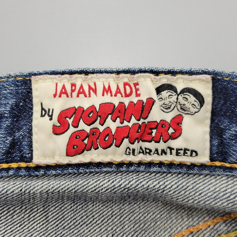 【中古品】【メンズ】 EVISU SIOTANI BROTHERS エヴィス 塩谷ブラザーズ 水牛パッチ PRINT DENIM SHORTS プリントデニムショーツ ボトムス ズボン 156-260302-tt-03-izu サイズ：30 カラー：インディゴ 万代Net店