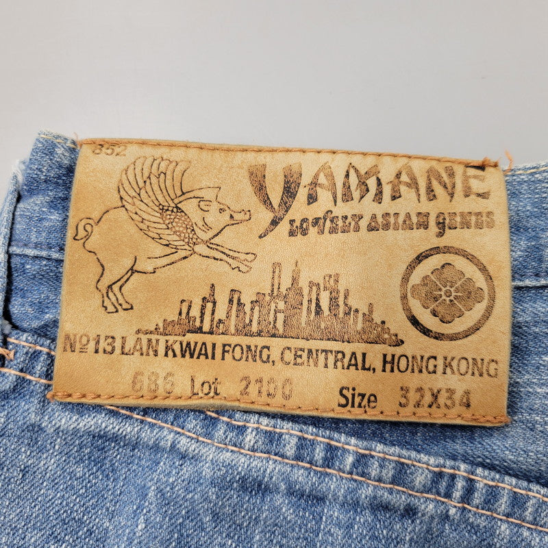 【中古品】【メンズ】 LOT2100 山×カモメ DENIM SHORTS デニム ショーツ ショートパンツ ボトムス 156-260302-kh-13-izu サイズ：32×34 カラー：インディゴ 万代Net店