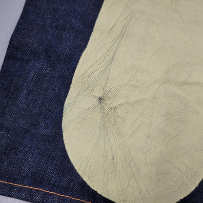 【中古品】【メンズ】 LOT2013 シンチバック 大黒 DOUBLE KNEE PAINT DENIM PANTS ダブルニー ペイント デニム パンツ 156-260302-kh-12-izu サイズ：40×35 カラー：インディゴ 万代Net店