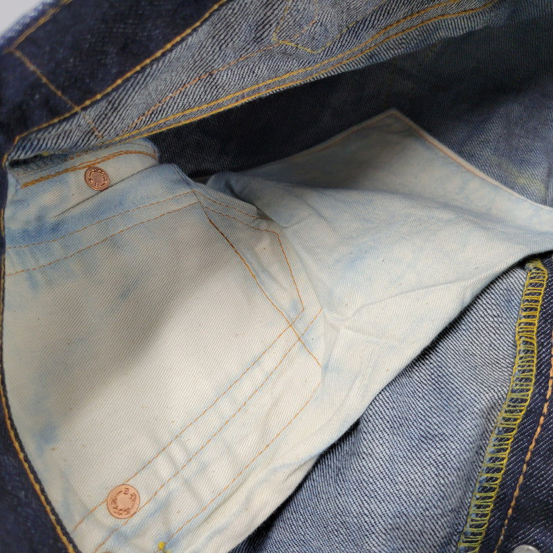 【中古品】【メンズ】 LOT2013 シンチバック 大黒 DOUBLE KNEE PAINT DENIM PANTS ダブルニー ペイント デニム パンツ 156-260302-kh-12-izu サイズ：40×35 カラー：インディゴ 万代Net店
