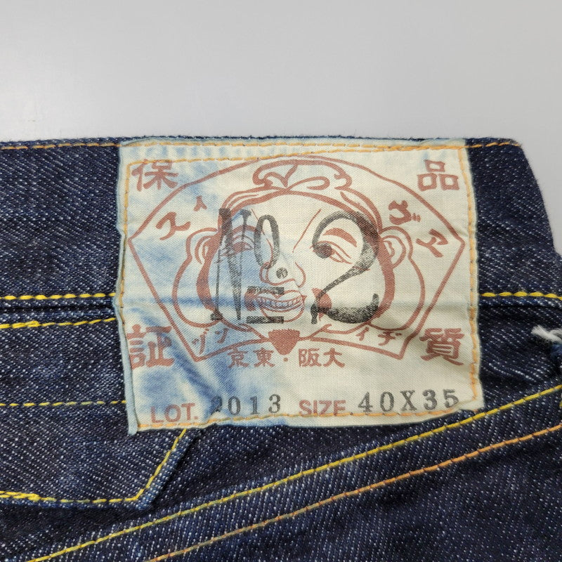 【中古品】【メンズ】 LOT2013 シンチバック 大黒 DOUBLE KNEE PAINT DENIM PANTS ダブルニー ペイント デニム パンツ 156-260302-kh-12-izu サイズ：40×35 カラー：インディゴ 万代Net店