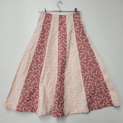 【中古品】【レディース】 EVISU DONNA エヴィスドンナ JACQUARD DENIM SKIRT ジャカードデニムスカート 168-260302-tt-02-izu サイズ：3 カラー：ピンク系 万代Net店