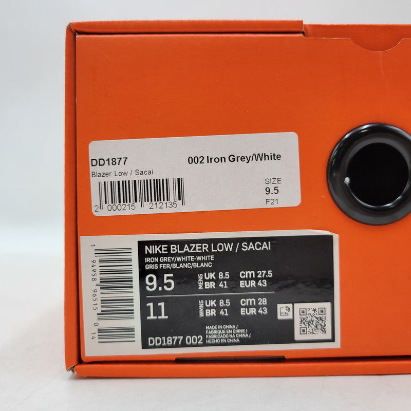 【中古品】【メンズ】 × SACAI サカイ DD1877-002 BLAZER LOW ブレーザー ロウ スニーカー シューズ 靴 160-260310-ya-14-izu サイズ：27.5cm カラー：IRON GREY/WHITE-WHITE 万代Net店