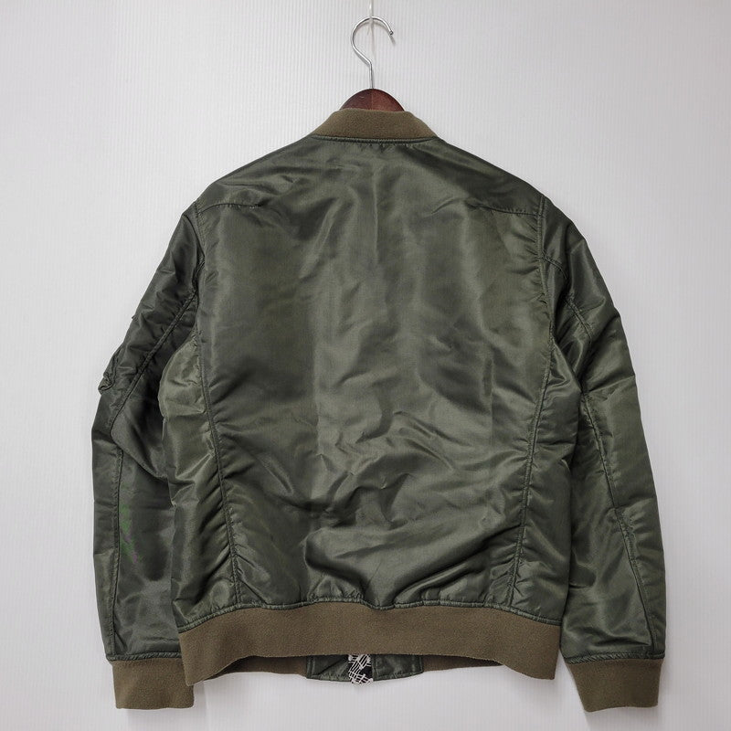 【中古品】【メンズ】 NUMBER (N)INE ナンバーナイン×STUDIOUS ステュディオス 116354001 MA-1 FLIGHT JACKET フライトジャケット アウター 140-260302-tt-09-izu サイズ：3 カラー：カーキ 万代Net店