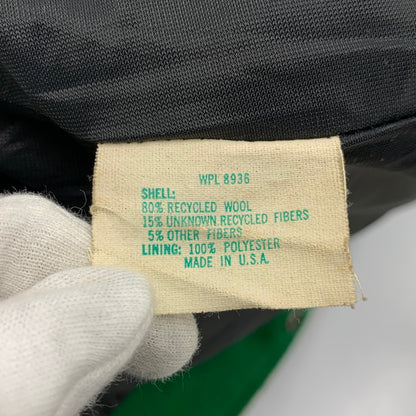 【現状渡し品】【メンズ】 DELONG デロング USA製 WOOL× LEATHER ウール×レザー STADIUM JACKET スタジアム ジャケット アウター 146-260308-ya-07-izu サイズ：38 カラー：グリーン 万代Net店