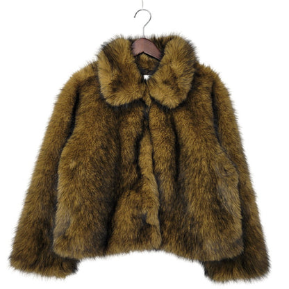 【中古品】【レディース】 61-18-0566-462 FAKEFUR SHORT BLOUSON フェイクファーショートブルゾン アウター 168-260302-tt-05-izu カラー：ブラウン系 万代Net店