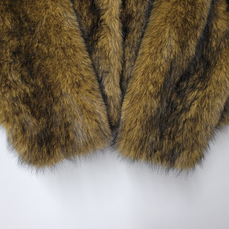 【中古品】【レディース】 61-18-0566-462 FAKEFUR SHORT BLOUSON フェイクファーショートブルゾン アウター 168-260302-tt-05-izu カラー：ブラウン系 万代Net店