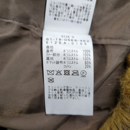 【中古品】【レディース】 61-18-0566-462 FAKEFUR SHORT BLOUSON フェイクファーショートブルゾン アウター 168-260302-tt-05-izu カラー：ブラウン系 万代Net店