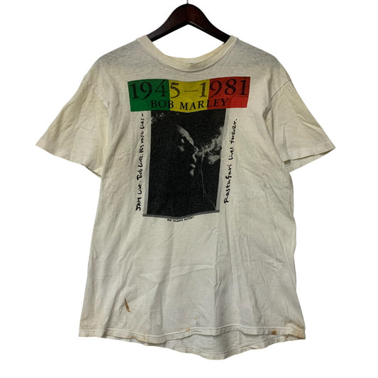 【現状渡し品】【メンズ】 HANES BOB MARLEY ATLANTIS FACTORY SS TEE ボブマーリー アトランティス ファクトリー ショートスリーブ Tシャツ 半袖　 146-260303-kh-06-izu サイズ：L カラー：ホワイト系 万代Net店