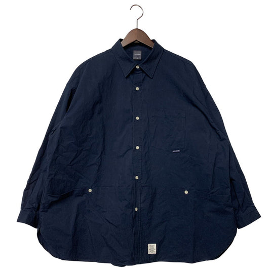 【中古品】【メンズ】 21AW OVERSIZE SHIRT JACKET　オーバーサイズ シャツ ジャケット トップス 長袖 142-260310-ya-07-izu サイズ：M カラー：ネイビー 万代Net店