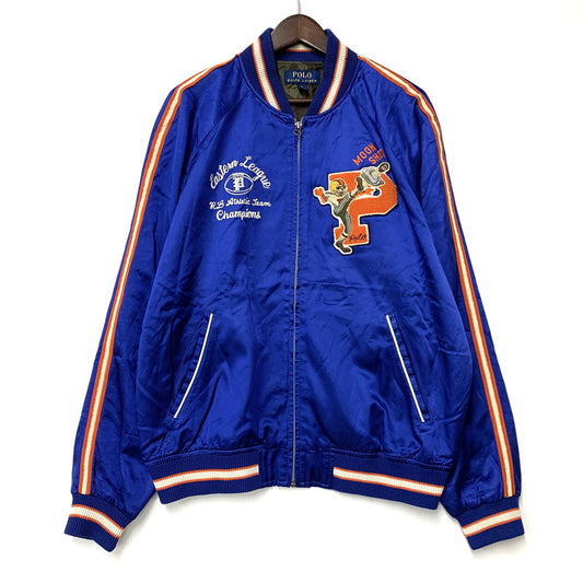 【中古品】【メンズ】 SATIN STADIUM JACKET サテン スタジアム ジャケット アウター 147-260303-kh-04-izu サイズ：L カラー：ブルー 万代Net店