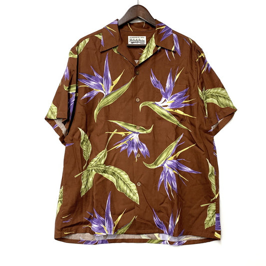 【中古品】【メンズ】 BIRD OF PARADISE SS HAWAIIAN SHIRT バード オブ パラダイス ショートスリーブ ハワイアン シャツ 半袖 トップス 142-260303-kh-07-izu サイズ：S カラー：ブラウン系 万代Net店