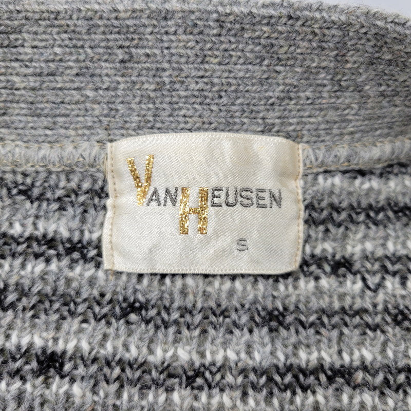 【中古品】【メンズ】 VAN HEUSEN ヴァンヒューセン VHタグ 60S CARDIGAN カーディガン トップス 長袖 146-260304-cs-15-izu サイズ：S カラー：グレー 万代Net店