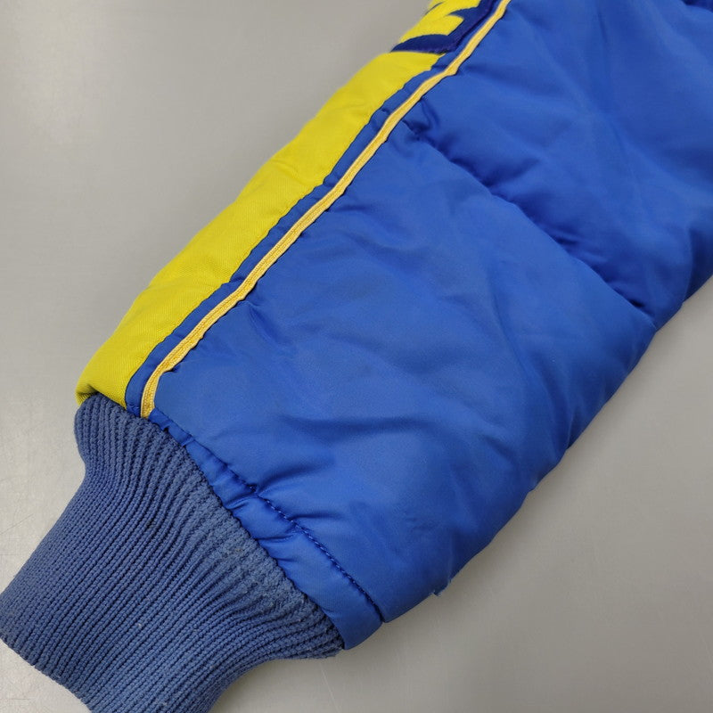 【中古品】【メンズ】 SWINGSTAR スウィングスター 70S USA製 MICHELIN PATCH SIDE LINE RACING DOWN JACKET ミシュラン パッチ サイド ライン レーシング ダウン ジャケット アウター 146-260304-cs-16-izu サイズ：L カラー：ブルー×イエロー 万代Net店