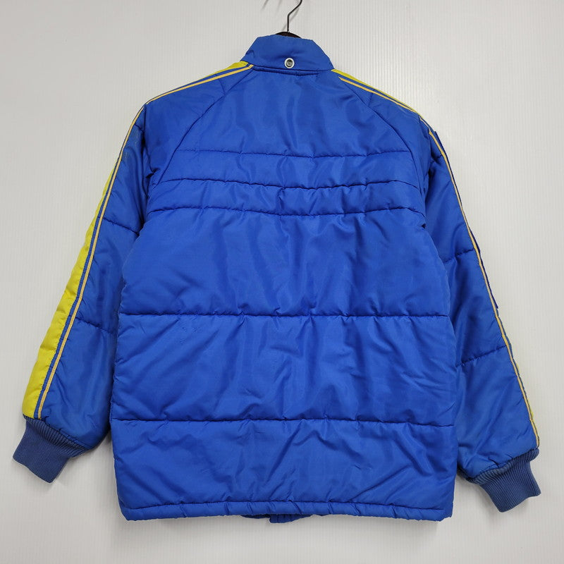 【中古品】【メンズ】 SWINGSTAR スウィングスター 70S USA製 MICHELIN PATCH SIDE LINE RACING DOWN JACKET ミシュラン パッチ サイド ライン レーシング ダウン ジャケット アウター 146-260304-cs-16-izu サイズ：L カラー：ブルー×イエロー 万代Net店