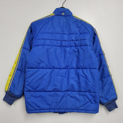 【中古品】【メンズ】 SWINGSTAR スウィングスター 70S USA製 MICHELIN PATCH SIDE LINE RACING DOWN JACKET ミシュラン パッチ サイド ライン レーシング ダウン ジャケット アウター 146-260304-cs-16-izu サイズ：L カラー：ブルー×イエロー 万代Net店