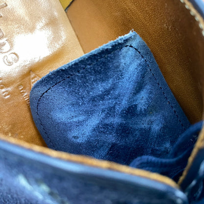 【中古品】【メンズ/レディース】 SUEDE LEATHER SHOES スウェード レザー シューズ 靴 164-260311-cs-06-izu サイズ：25A カラー：ネイビー 万代Net店