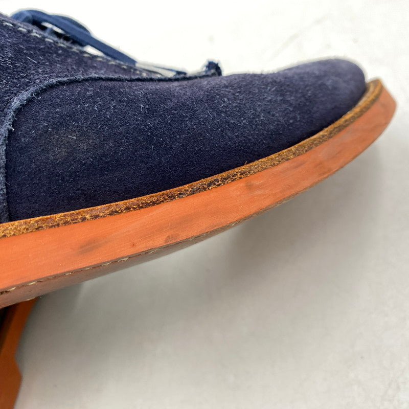 【中古品】【メンズ/レディース】 SUEDE LEATHER SHOES スウェード レザー シューズ 靴 164-260311-cs-06-izu サイズ：25A カラー：ネイビー 万代Net店