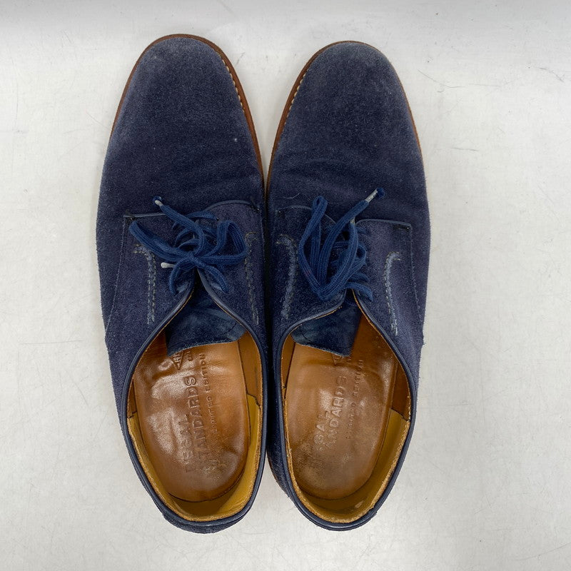 【中古品】【メンズ/レディース】 SUEDE LEATHER SHOES スウェード レザー シューズ 靴 164-260311-cs-06-izu サイズ：25A カラー：ネイビー 万代Net店