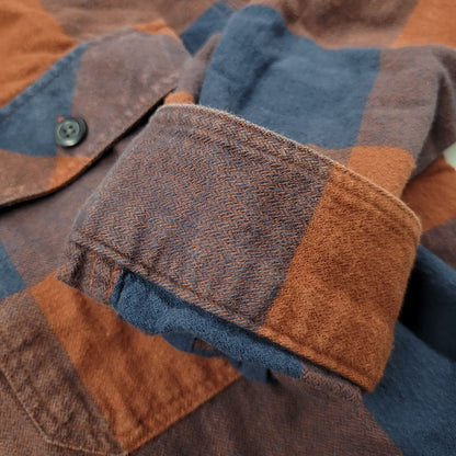 【中古品】【メンズ】 STY42400FA21 ORGANIC COTTON FLANNEL SHIRT オーガニック コットン フランネル シャツ トップス 長袖 144-260311-ya-05-izu サイズ：M カラー：BROWN×BLUE 万代Net店