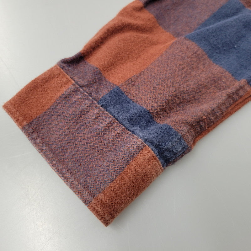 【中古品】【メンズ】 STY42400FA21 ORGANIC COTTON FLANNEL SHIRT オーガニック コットン フランネル シャツ トップス 長袖 144-260311-ya-05-izu サイズ：M カラー：BROWN×BLUE 万代Net店