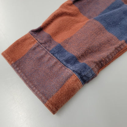 【中古品】【メンズ】 STY42400FA21 ORGANIC COTTON FLANNEL SHIRT オーガニック コットン フランネル シャツ トップス 長袖 144-260311-ya-05-izu サイズ：M カラー：BROWN×BLUE 万代Net店