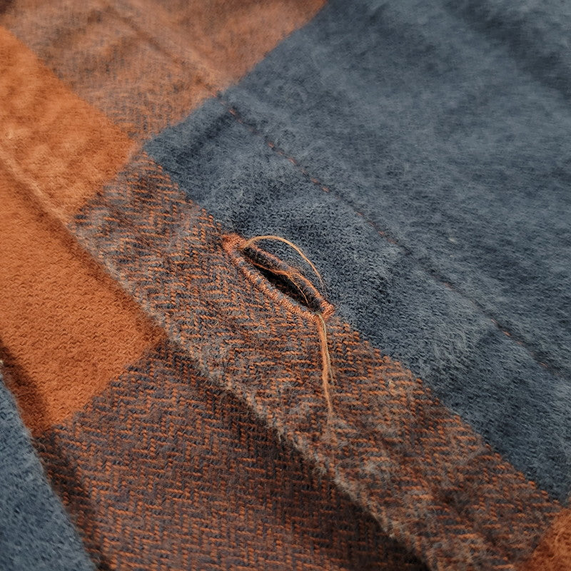 【中古品】【メンズ】 STY42400FA21 ORGANIC COTTON FLANNEL SHIRT オーガニック コットン フランネル シャツ トップス 長袖 144-260311-ya-05-izu サイズ：M カラー：BROWN×BLUE 万代Net店