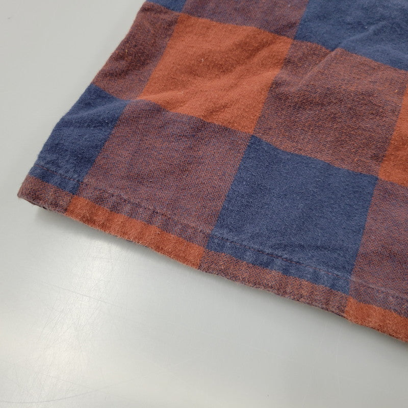 【中古品】【メンズ】 STY42400FA21 ORGANIC COTTON FLANNEL SHIRT オーガニック コットン フランネル シャツ トップス 長袖 144-260311-ya-05-izu サイズ：M カラー：BROWN×BLUE 万代Net店